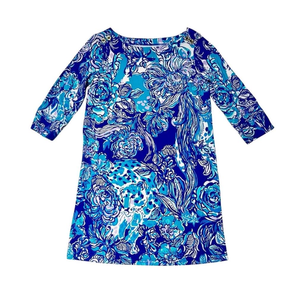 Lilly Pulitzer Royal Purple Cat Call Mini Sophie Dress Size S / 4-5
